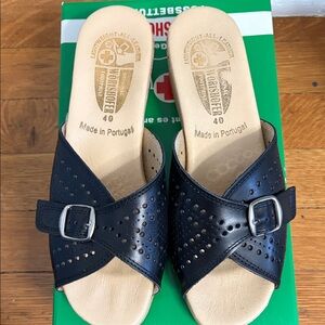 WORISHHOFER WEDGE SANDAL IN BLACK SIZE 40 (worn once) w/ box